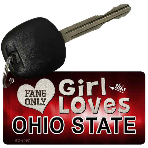 This Girl Loves Ohio State Novelty Metal Key Chain KC-8497