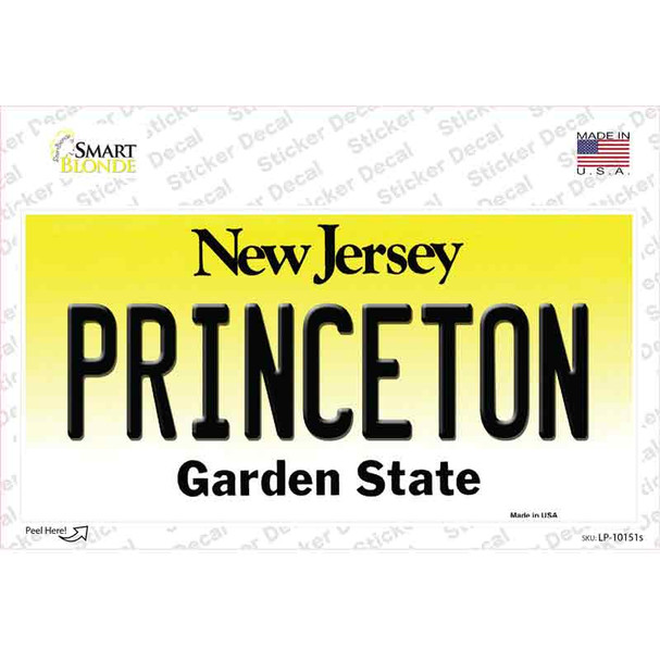 Princeton New Jersey Novelty Sticker Decal