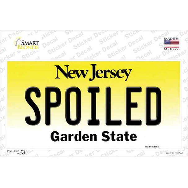 Spoiled New Jersey Novelty Sticker Decal