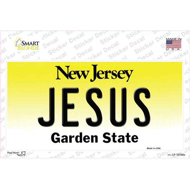 Jesus New Jersey Novelty Sticker Decal