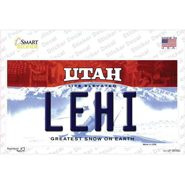 Lehi Utah Novelty Sticker Decal