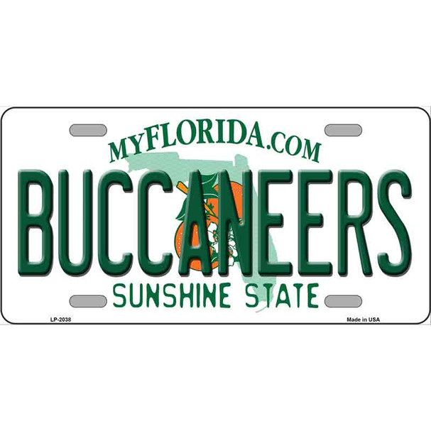 Buccaneers Florida State Background Novelty Metal License Plate