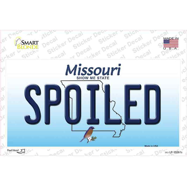 Spoiled Missouri Novelty Sticker Decal