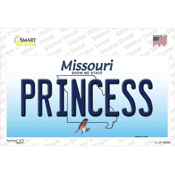 Princess Missouri Novelty Sticker Decal
