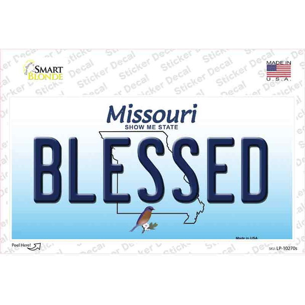 Blessed Missouri Novelty Sticker Decal