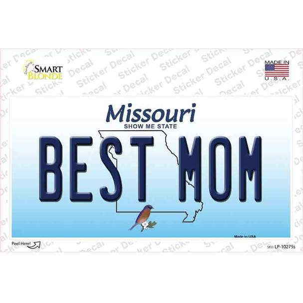 Best Mom Missouri Novelty Sticker Decal