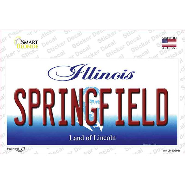 Springfield Illinois Novelty Sticker Decal