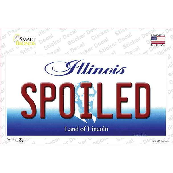 Spoiled Illinois Novelty Sticker Decal