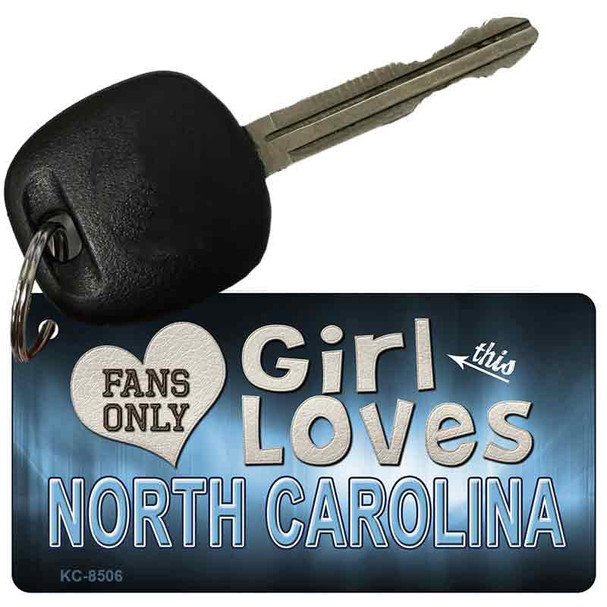 This Girl Loves North Carolina Novelty Metal Key Chain KC-8506