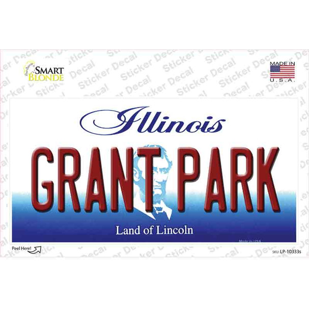 Grant Park Illinois Novelty Sticker Decal