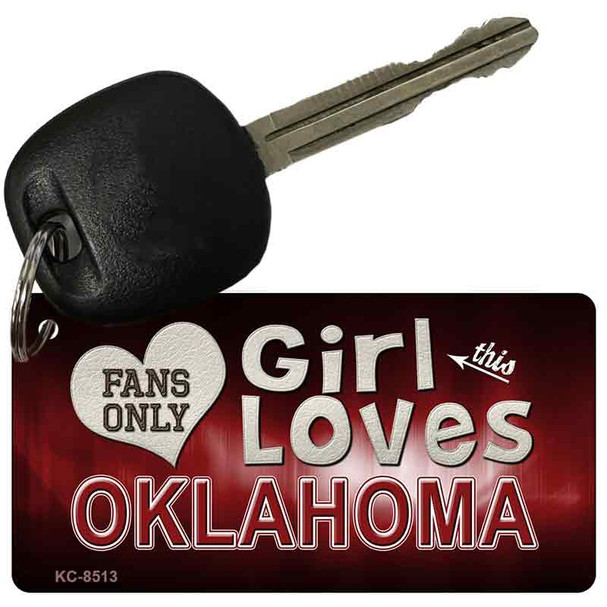 This Girl Loves Oklahoma Novelty Metal Key Chain KC-8513