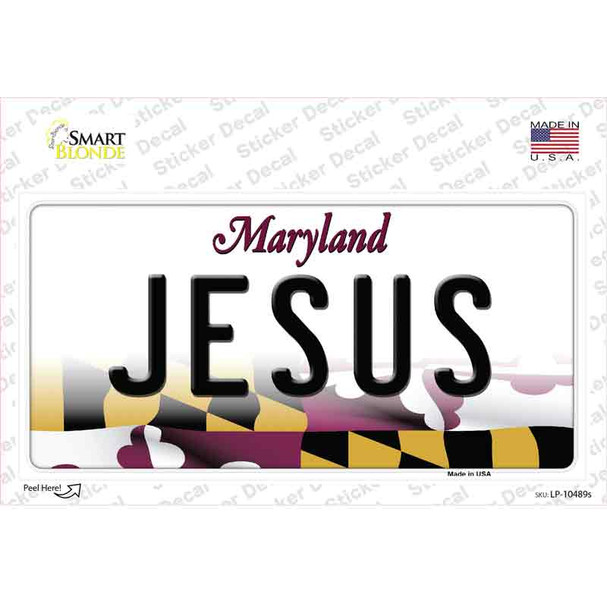 Jesus Maryland Novelty Sticker Decal