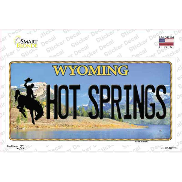 Hot Springs Wyoming Novelty Sticker Decal