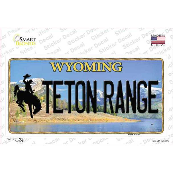 Teton Range Wyoming Novelty Sticker Decal