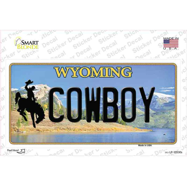 Cowboy Wyoming Novelty Sticker Decal
