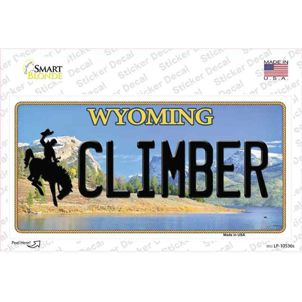 Climber Wyoming Novelty Sticker Decal