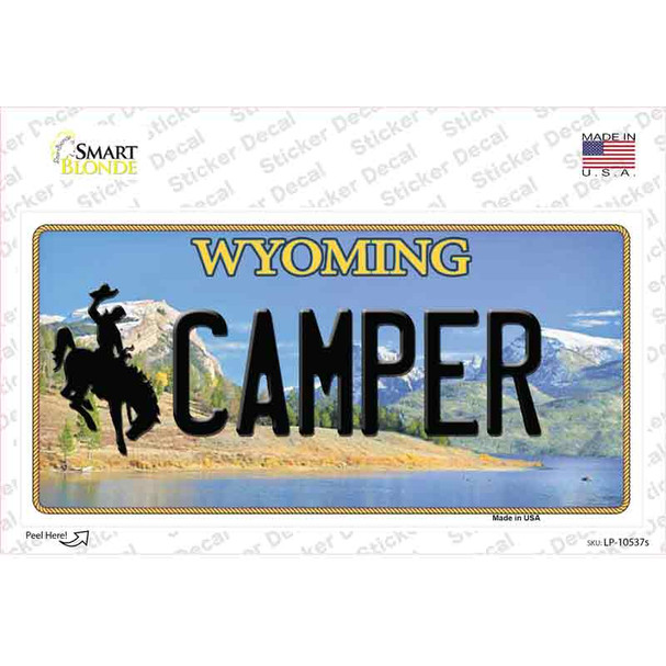 Camper Wyoming Novelty Sticker Decal