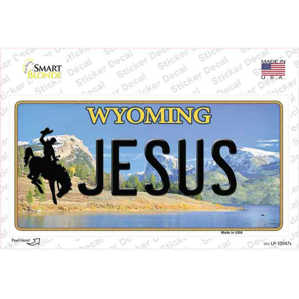 Jesus Wyoming Novelty Sticker Decal