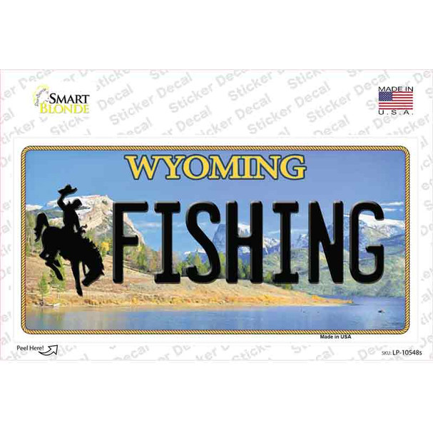 Fishing Wyoming Novelty Sticker Decal