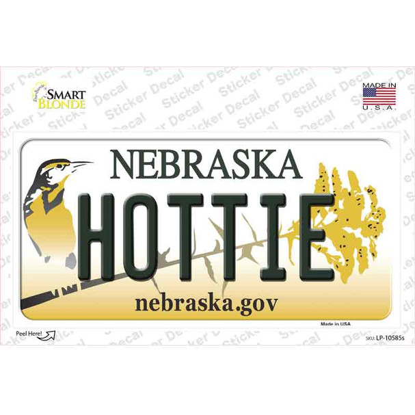 Hottie Nebraska Novelty Sticker Decal