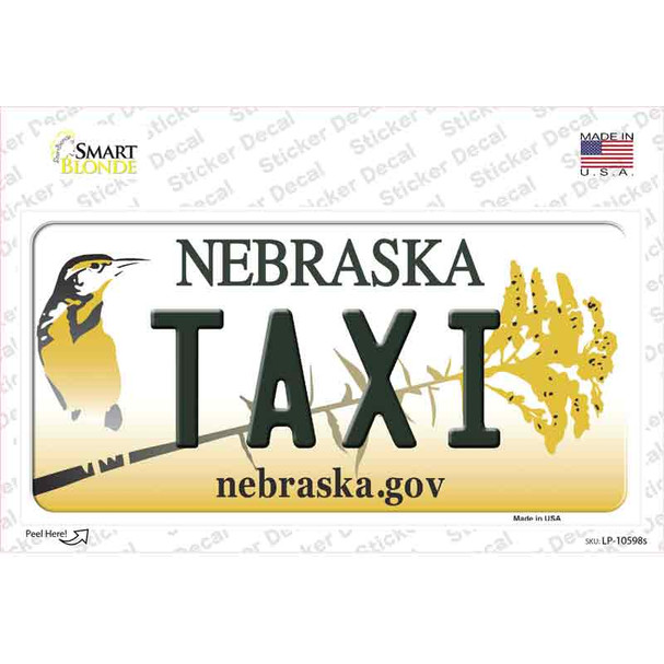 Taxi Nebraska Novelty Sticker Decal