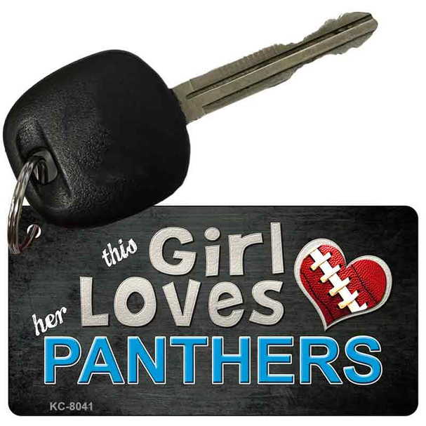 This Girl Loves Her Panthers Novelty Metal Key Chain KC-8041