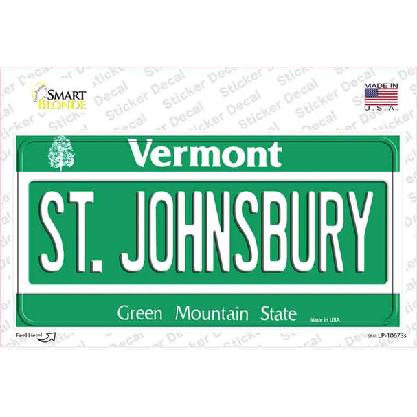 St Johnsbury Vermont Novelty Sticker Decal