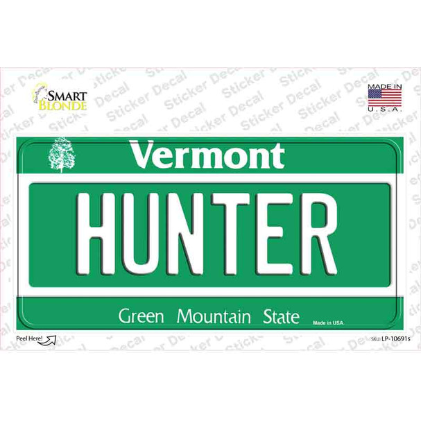 Hunter Vermont Novelty Sticker Decal