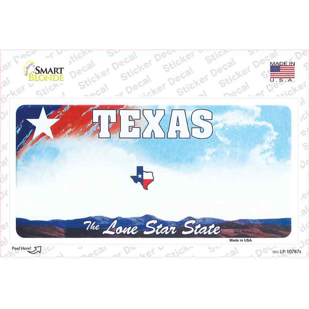 Texas New State Novelty Sticker Decal