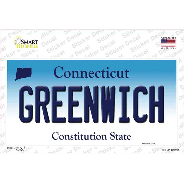 Greenwich Connecticut Novelty Sticker Decal