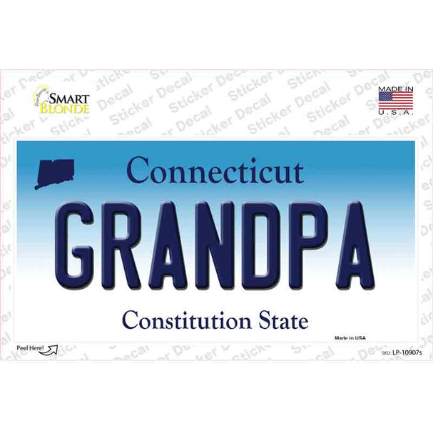 Grandpa Connecticut Novelty Sticker Decal