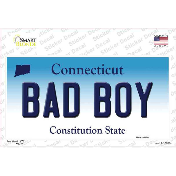 Bad Boy Connecticut Novelty Sticker Decal