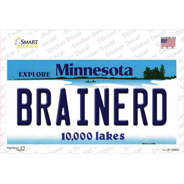 Brainerd Minnesota State Novelty Sticker Decal