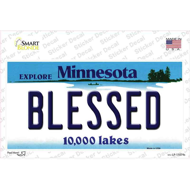 Blessed Minnesota State Novelty Sticker Decal