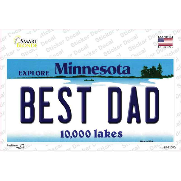 Best Dad Minnesota State Novelty Sticker Decal