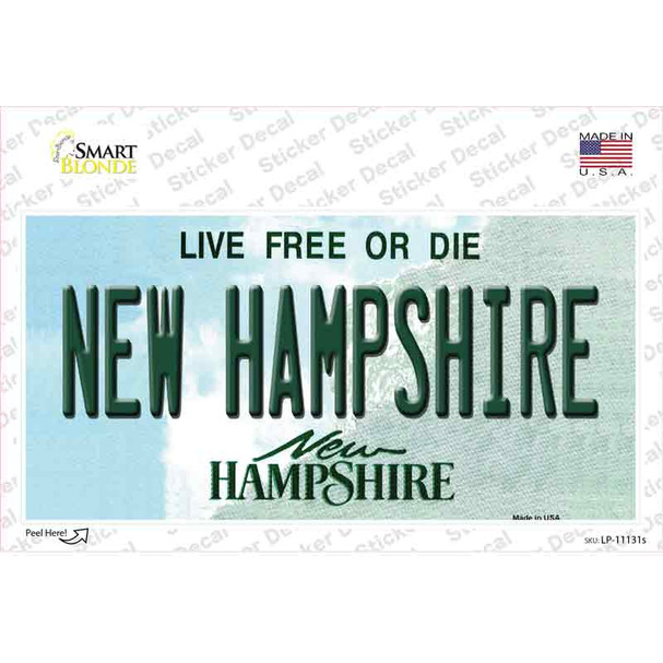 New Hampshire State Novelty Sticker Decal