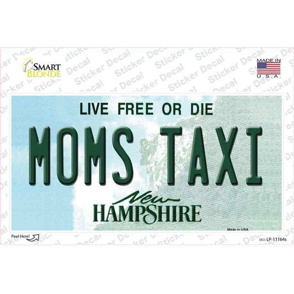 Moms Taxi New Hampshire State Novelty Sticker Decal