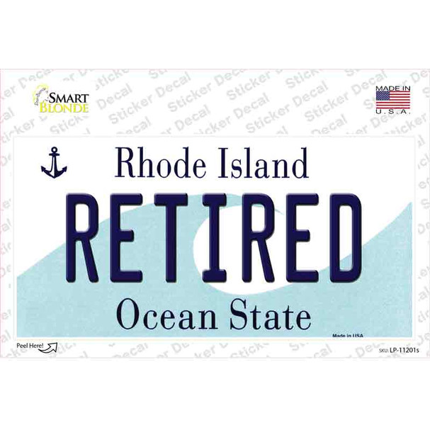 Retired Rhode Island State Novelty Sticker Decal