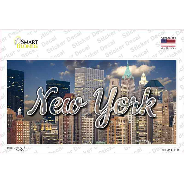 New York City Skyline State Novelty Sticker Decal