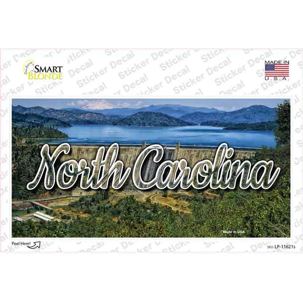 North Carolina Dam State Novelty Sticker Decal