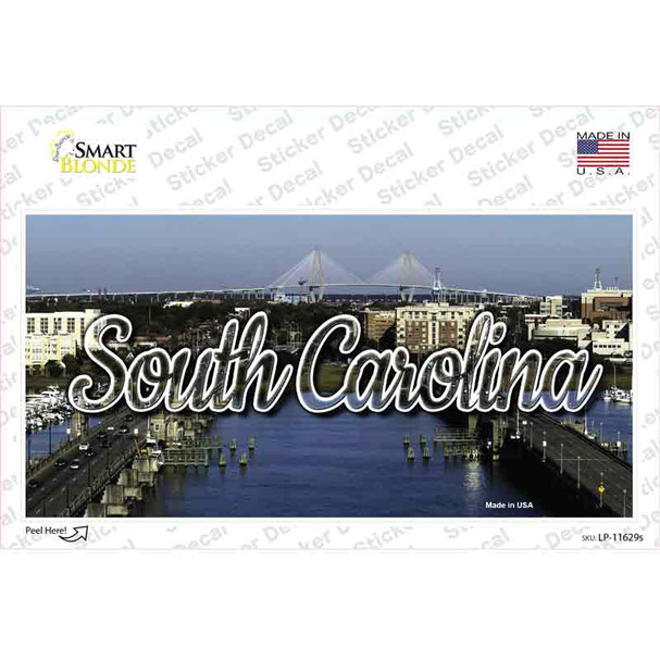 South Carolina City Bridge State Novelty Sticker Decal
