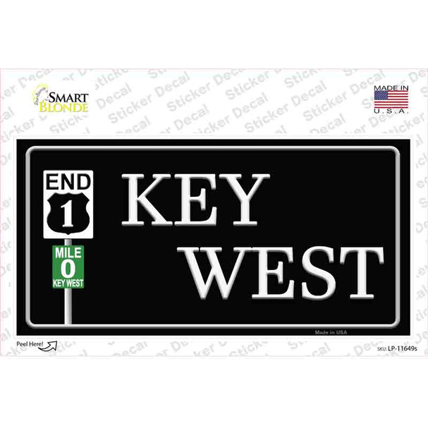 Key West Highway Novelty Sticker Decal