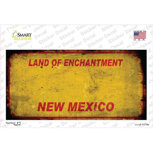 New Mexico Rusty Blank Novelty Sticker Decal