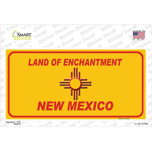 New Mexico Blank Yellow State Novelty Sticker Decal