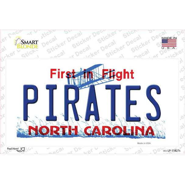 Pirates North Carolina Novelty Sticker Decal