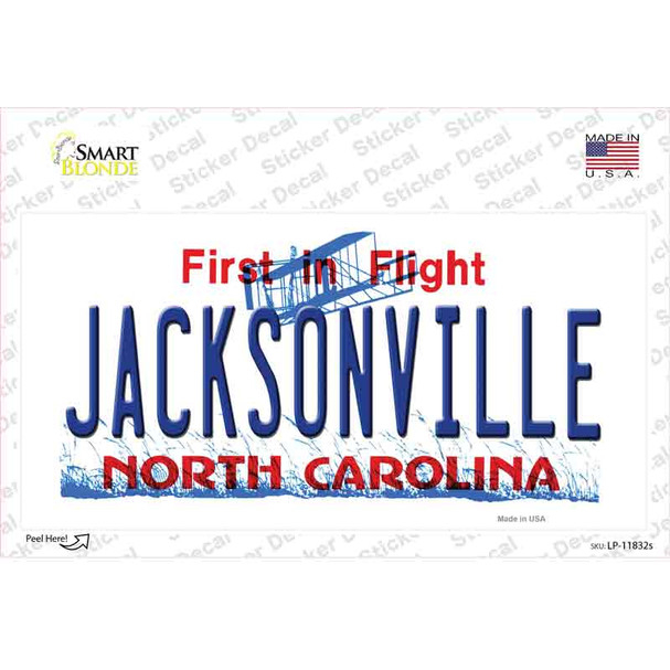 Jacksonville North Carolina Novelty Sticker Decal