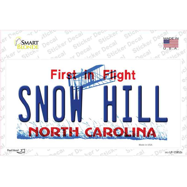 Snow Hill North Carolina Novelty Sticker Decal