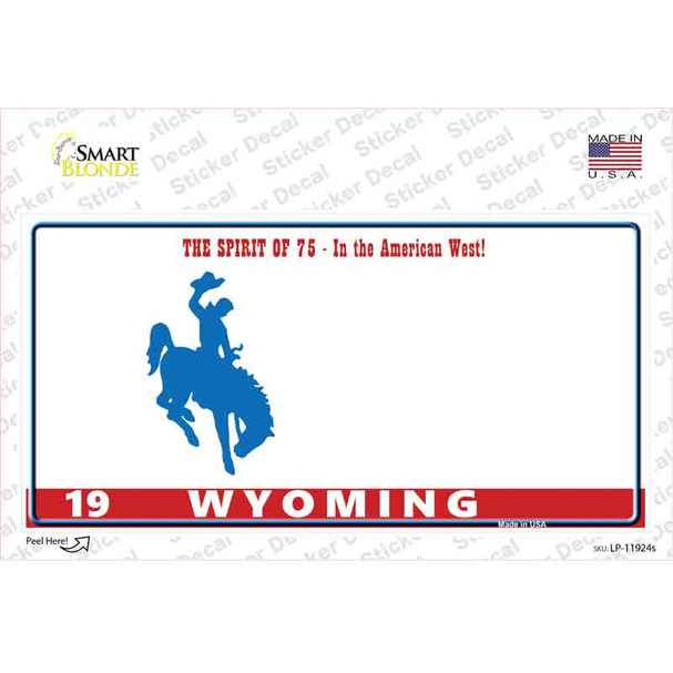 Wyoming Background Novelty Sticker Decal