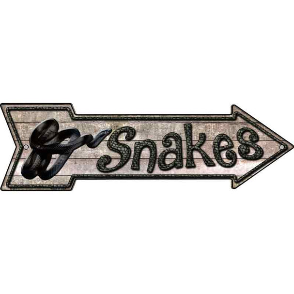 Snakes Novelty Metal Arrow Sign