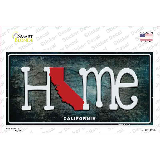 California Home State Outline Novelty Sticker Decal